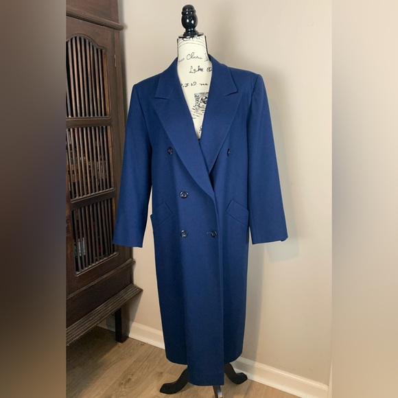Pendleton Jackets & Blazers - Pendleton Vintage Navy Blue Wool Trench Coat